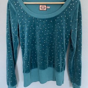Juicy Couture Velour Crewneck - Rhinestones